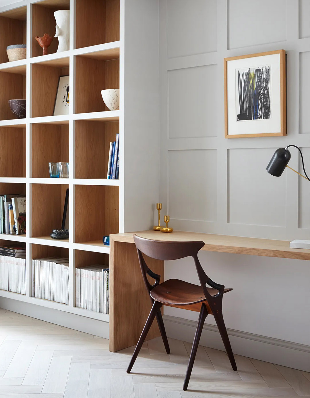 Home office lighting setup